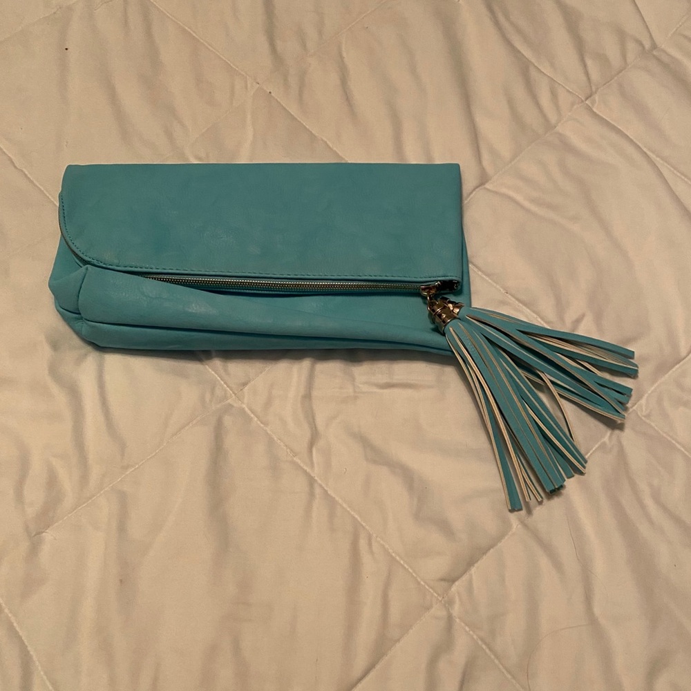Teal clutch